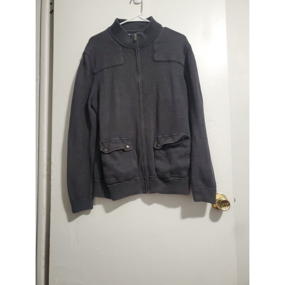 Gap Knit Women's L Zip Sweater Grey Jacket